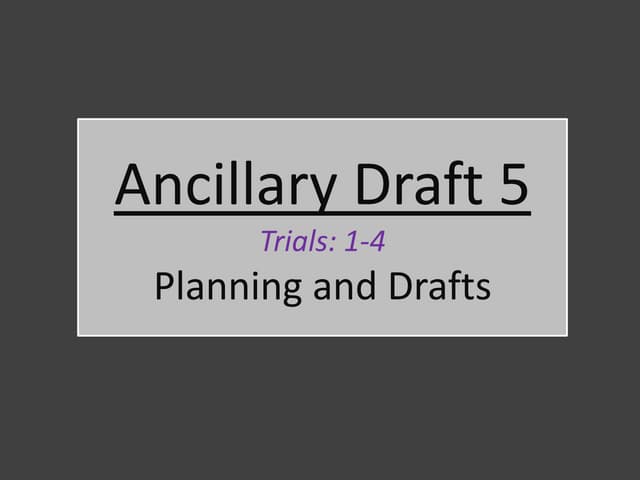 Ancillary final draft