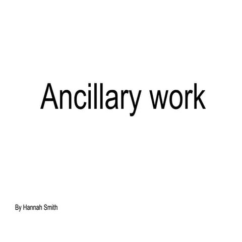 Ancillary Presentation