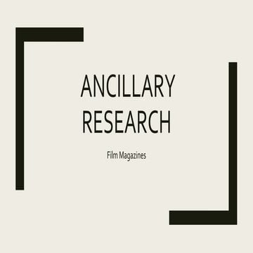 Ancillary research