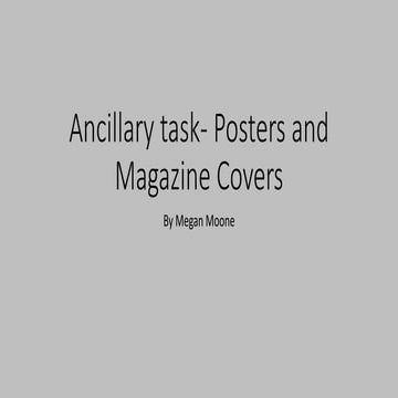 Ancillary task  posters and magazine covers