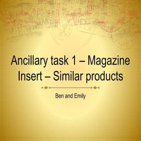 Ancillary task 1 - Similar products