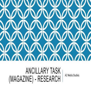 Ancillary task (magazine)   research