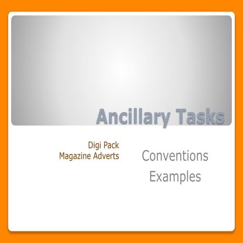 Ancillary tasks 2017