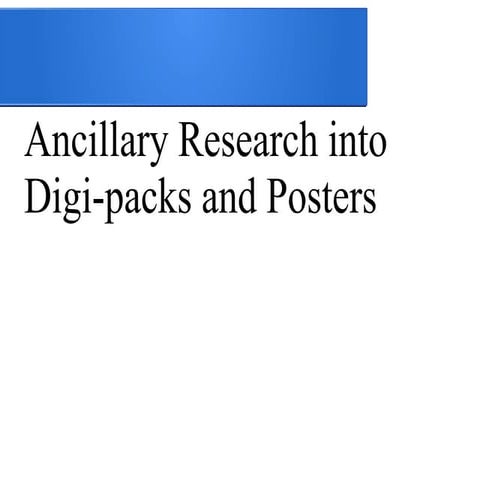 Ancillary tasks  digi- packs