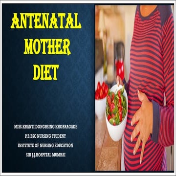 ANTENATAL MOTHER NUTRITIOUS DIETARY PLANNING