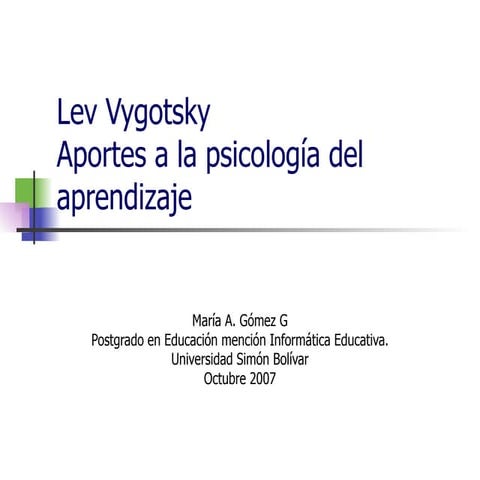 Andamiaje Lev Vygotsky