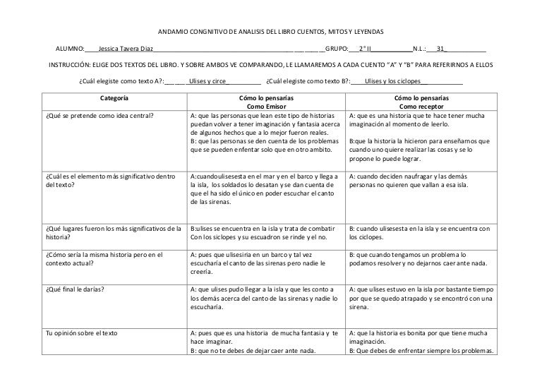 Andamio cognitivo completo