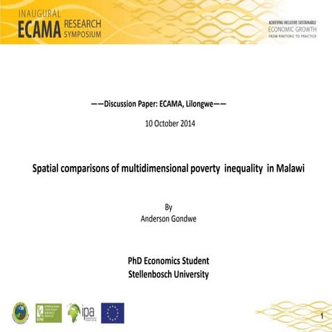 Spatial Comparisons of Multidimensional Poverty Inequality in Malawi