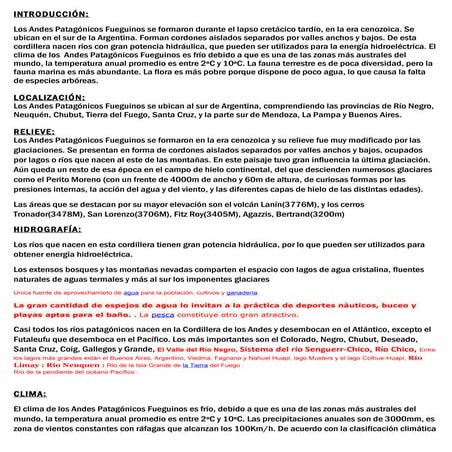 Andes patagonico fueguinos