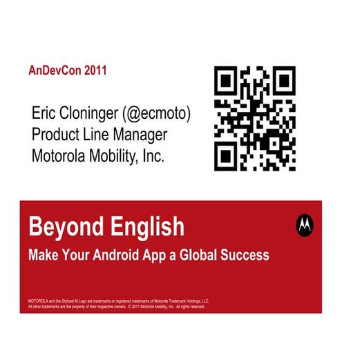 Beyond English - Make Your Android App a Global Success