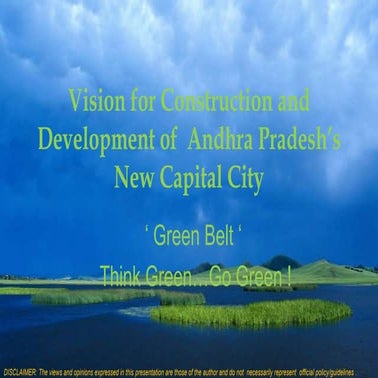 Andhra pradesh new capital city development Vision for Green belts