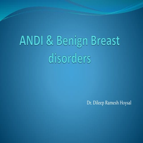 ANDI & benign breast disorders