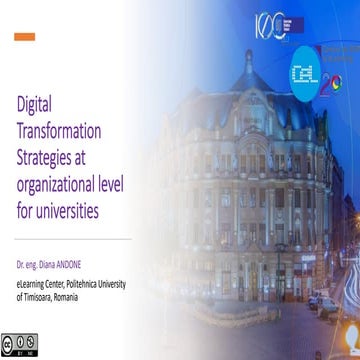 Digital Transformation Strategies at organizational level for universities
