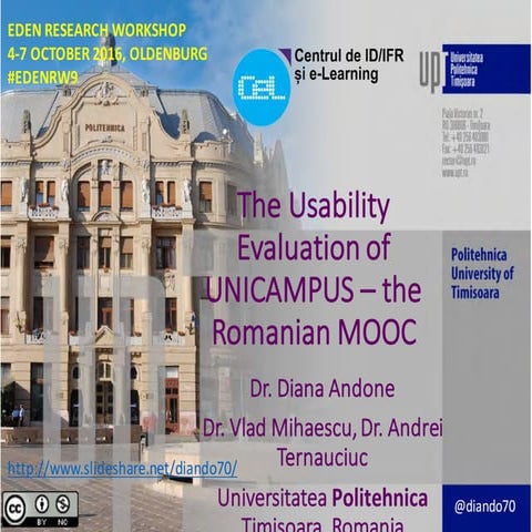 The Usability Evaluation of UNICAMPUS – the Romanian MOOC 