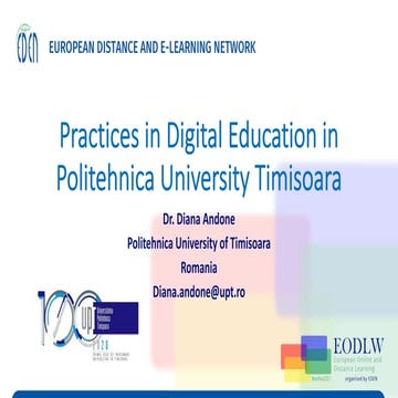 Practices in Digital Education in Politehnica University Timisoara