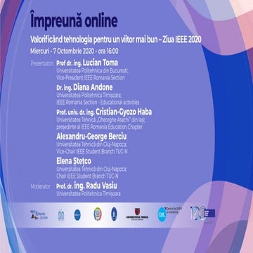 IEEE Day 2020IEEE si educatia digitala /deschisa