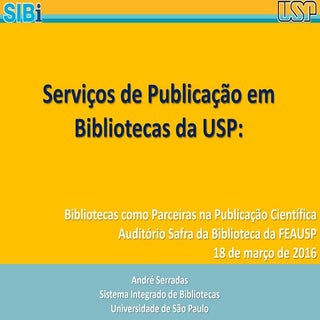 Serviços de Publicação em Bibliotec...