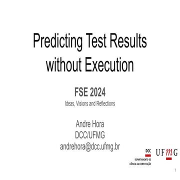 Predicting Test Results without Execution (FSE 2024)