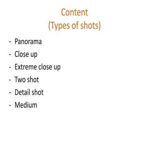 Types of Shot | PPT