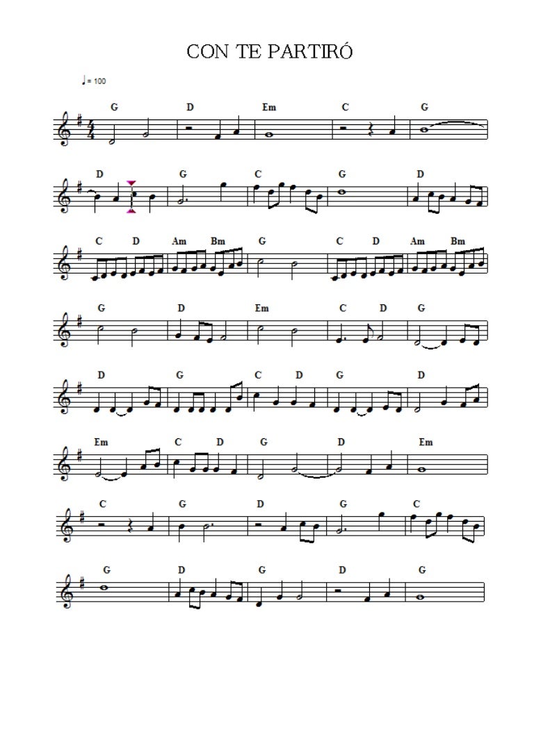 Andrea Bocelli Con Te Partiro