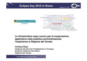 Le infrastrutture open source per la cooperazione applicativa nella pubblica ...