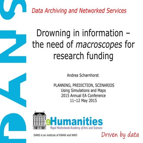 Drowning in information – the need of macroscopes for research funding