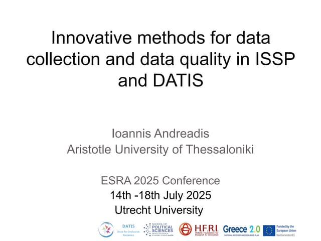 Andreadis-Innovative methods for data collection and data quality in ISSP and...