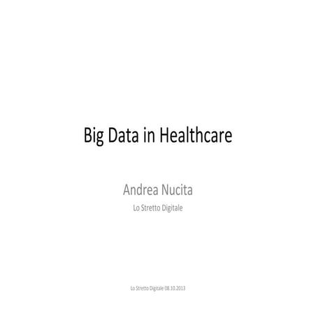 "Big Data e vissuto quotidiano" - Andrea Nucita per lo Stretto Digitale