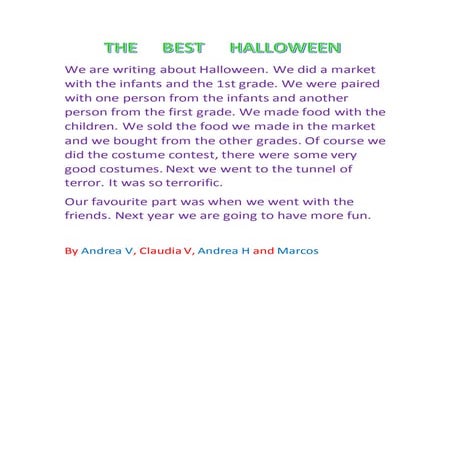 THE BEST HALLOWEEN:Andrea v, andrea h, claudia v and marcos