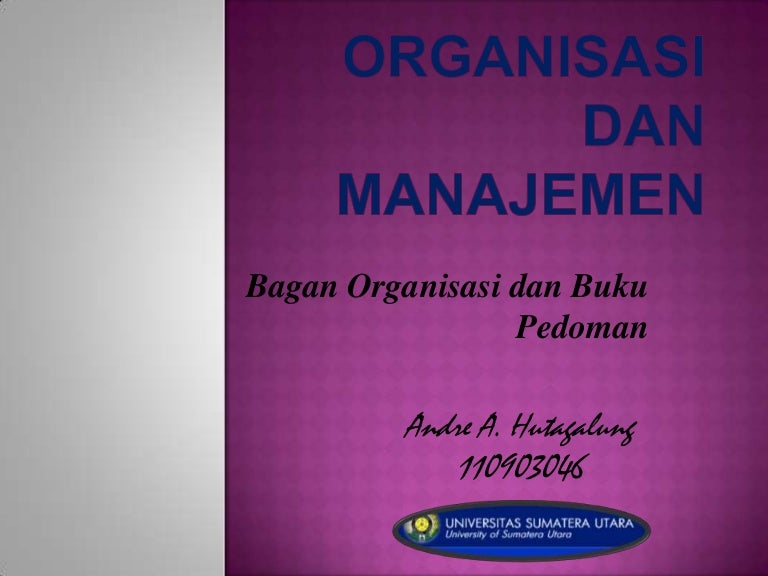 Andre hutagalung (110903046) bagan organisasi dan buku pedoman