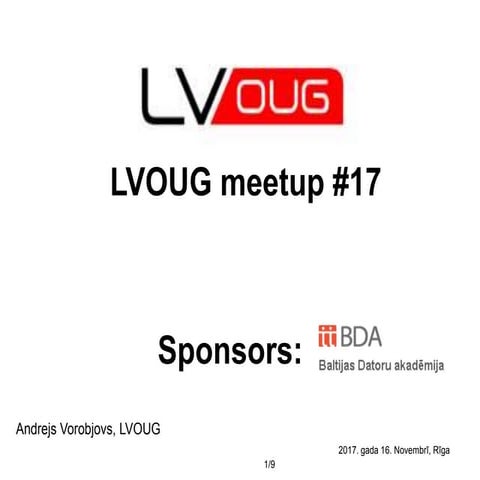 LVOUG meetup #17