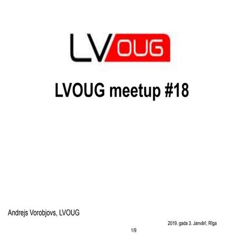 LVOUG meetup #18