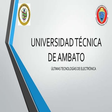Últimas tecnologías de la electrónica 2013