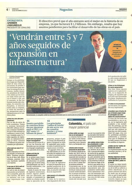 Expansión en infraestrucura. Andres...