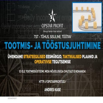 Efektiivsuse ja omahinna seosed. Andres Kase