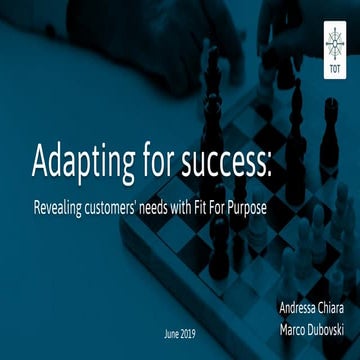 Andressa, Marco | Fit For Purpose - adapting for success
