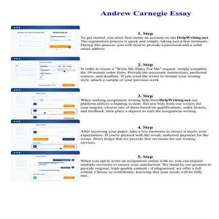 Andrew Carnegie Essay. Online assignment writing service.