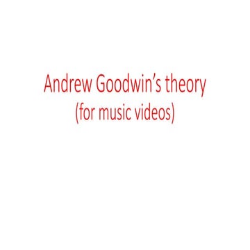 Andrew goodwin’s theory