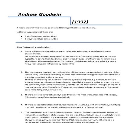 Andrew goodwin theorist