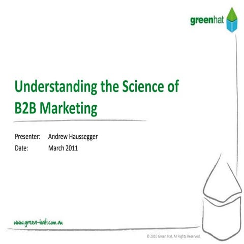 Andrew Haussegger B2B ADMA University Presentation March 2011