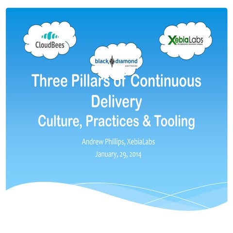 The Three Pillars of Continuous Delivery - Boston Continuous Delivery Event