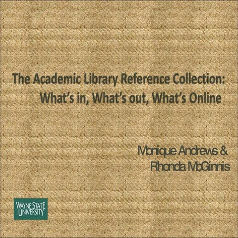 Academic Library Reference Collection