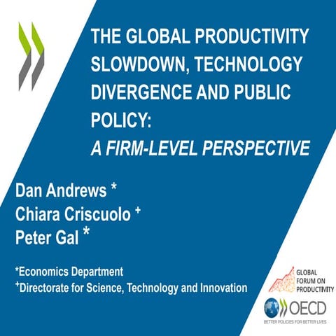 The Global Productivity Slowdown, Technology Diffusion and Public Policy
