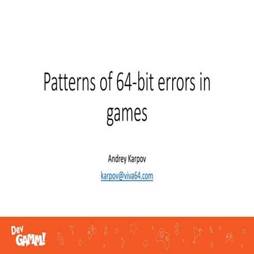 Patterns of 64-bit errors in games