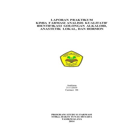 laporan, alkaloid, anstetik, hormon