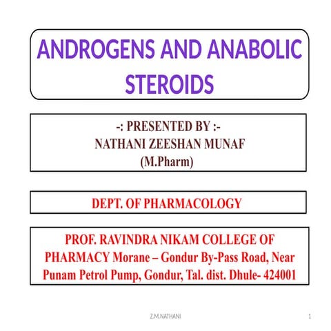 Androgens and Anabolic steroids.    pptx