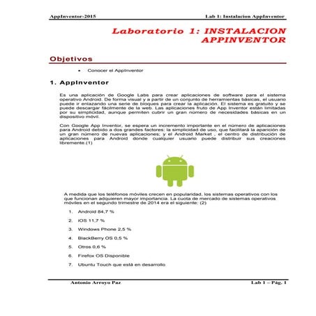 Android laboratorio-01-2015