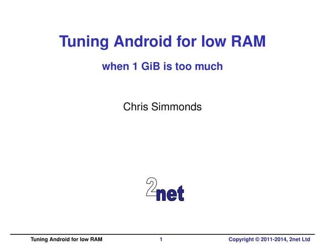 Tuning Android for low RAM