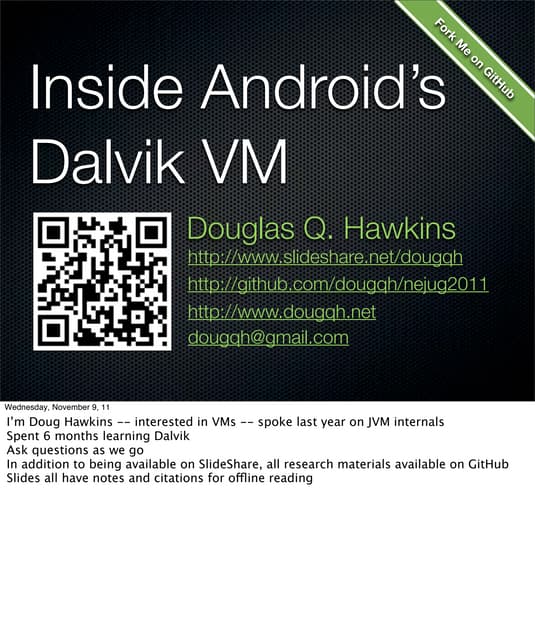 Inside Android's Dalvik VM - NEJUG Nov 2011