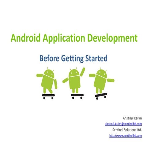 Day: 1 Introduction to Mobile Application Development (in Android ...